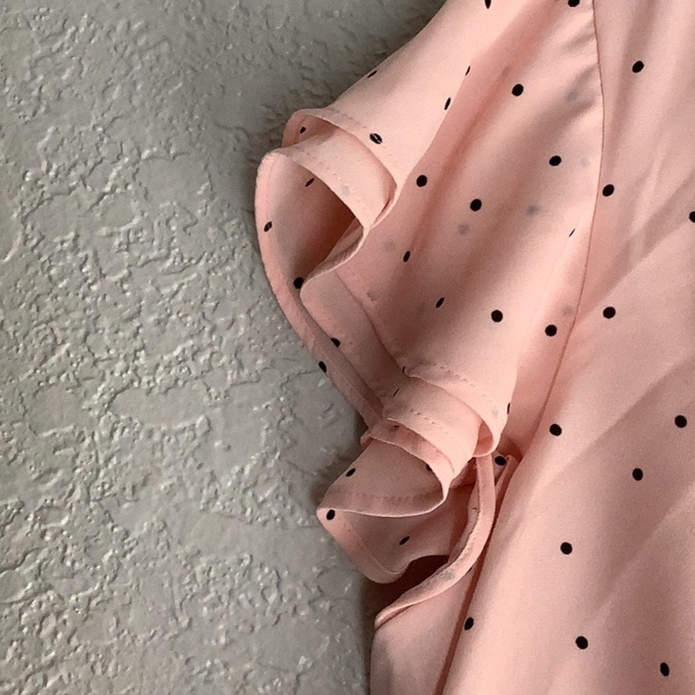Elle Pink Flutter Sleeve V-Neck Sundress - Picture 5 of 7